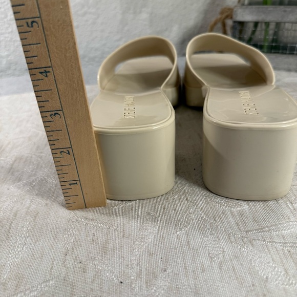 Steve Madden Women's Harlin Block Heel Slip-on Sandal Off White Size 8 - Picture 5 of 9